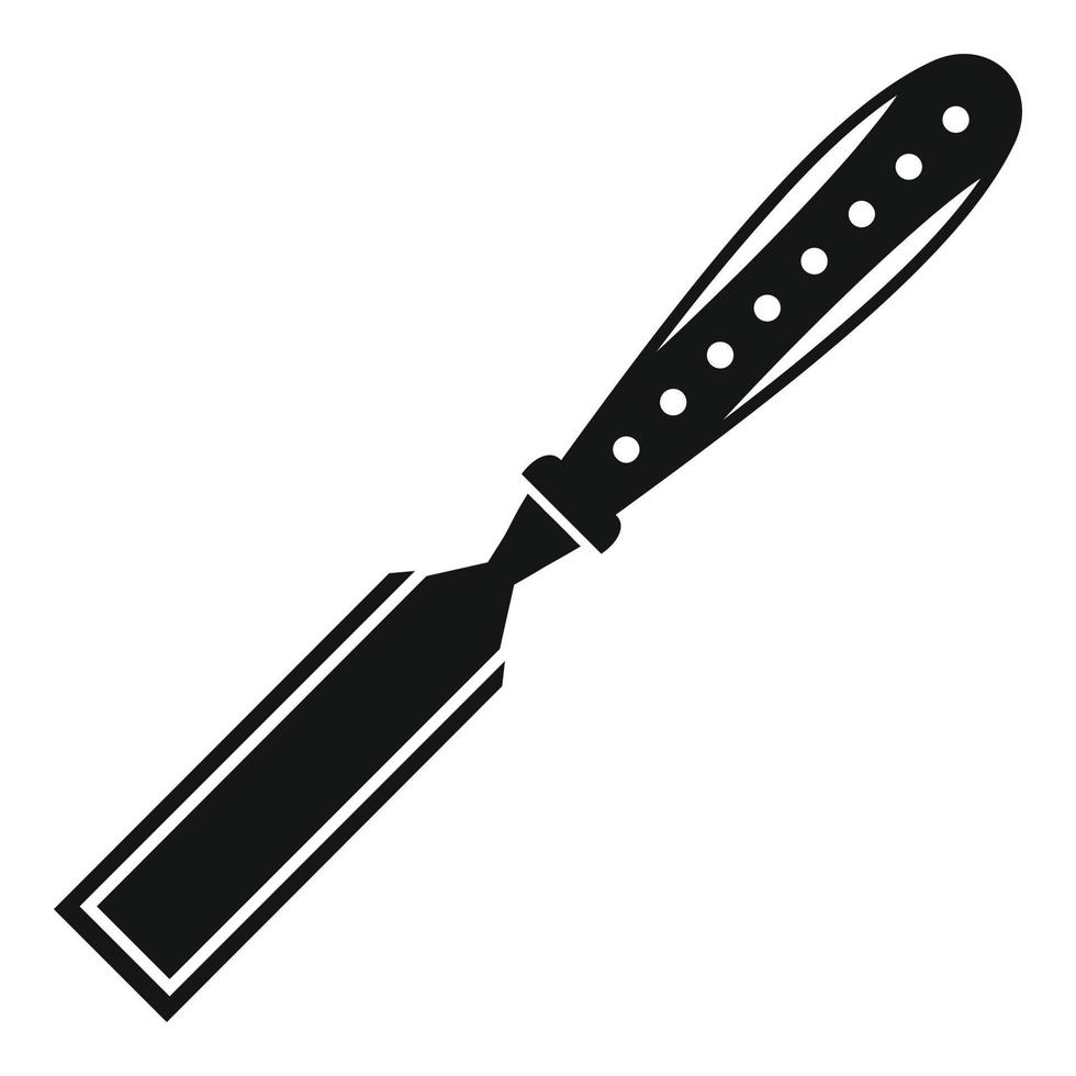 Chisel tool icon, simple style vector