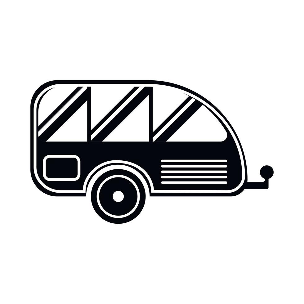 Trailer icon, simple style vector