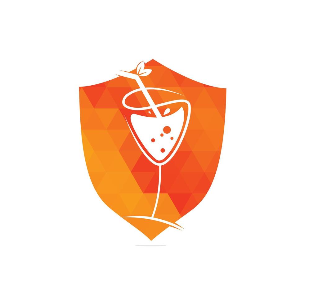 Ilustración de vector de concepto de diseño de logotipo de jugo de naranja