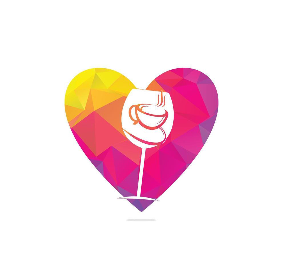 coffee and wine logo design vector illustration.