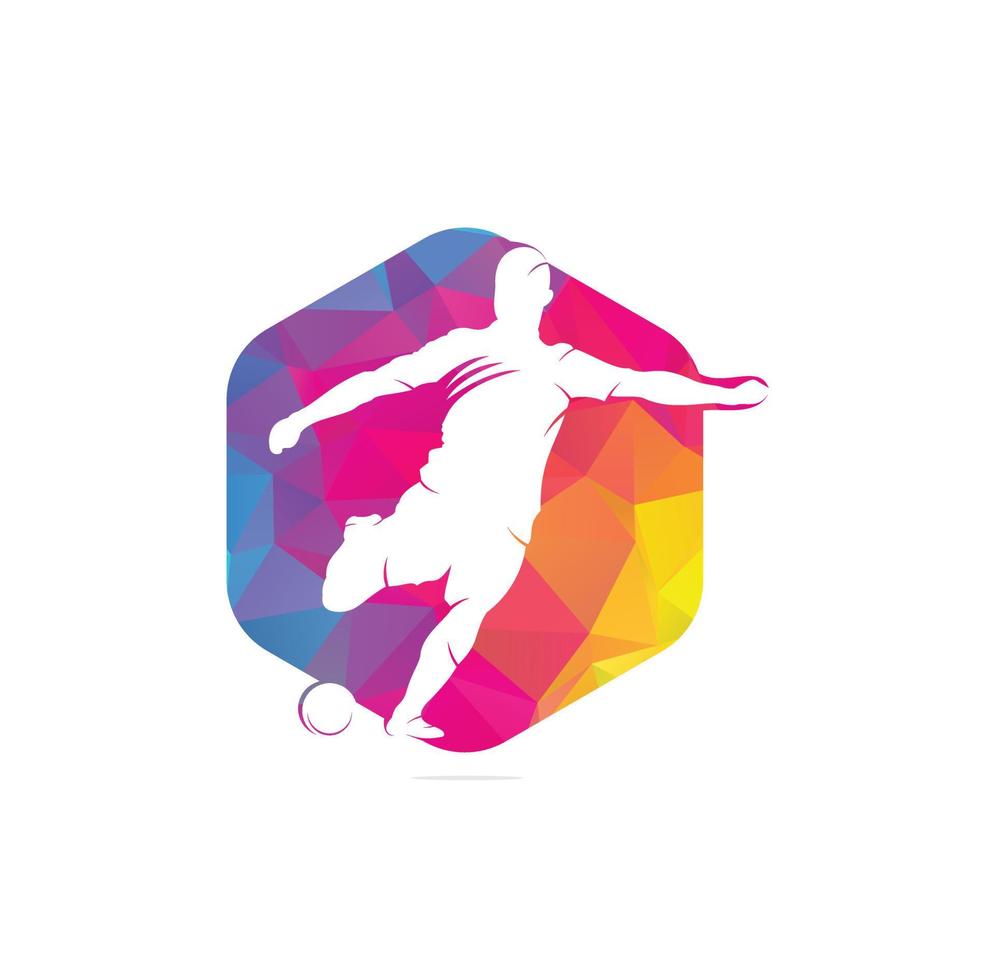 Soccer and Football Player Man logo vector. Silhouette vector