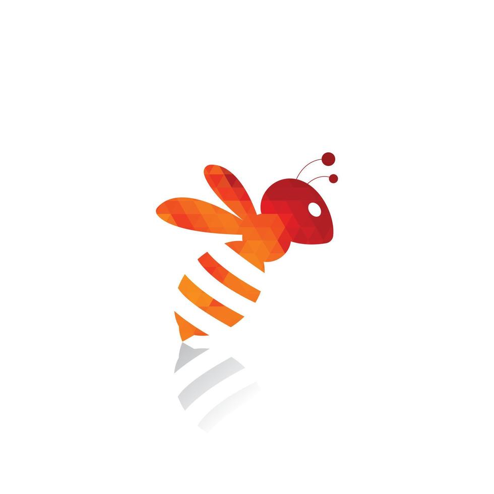 plantilla de diseño de logotipo de abeja de miel para su empresa vector