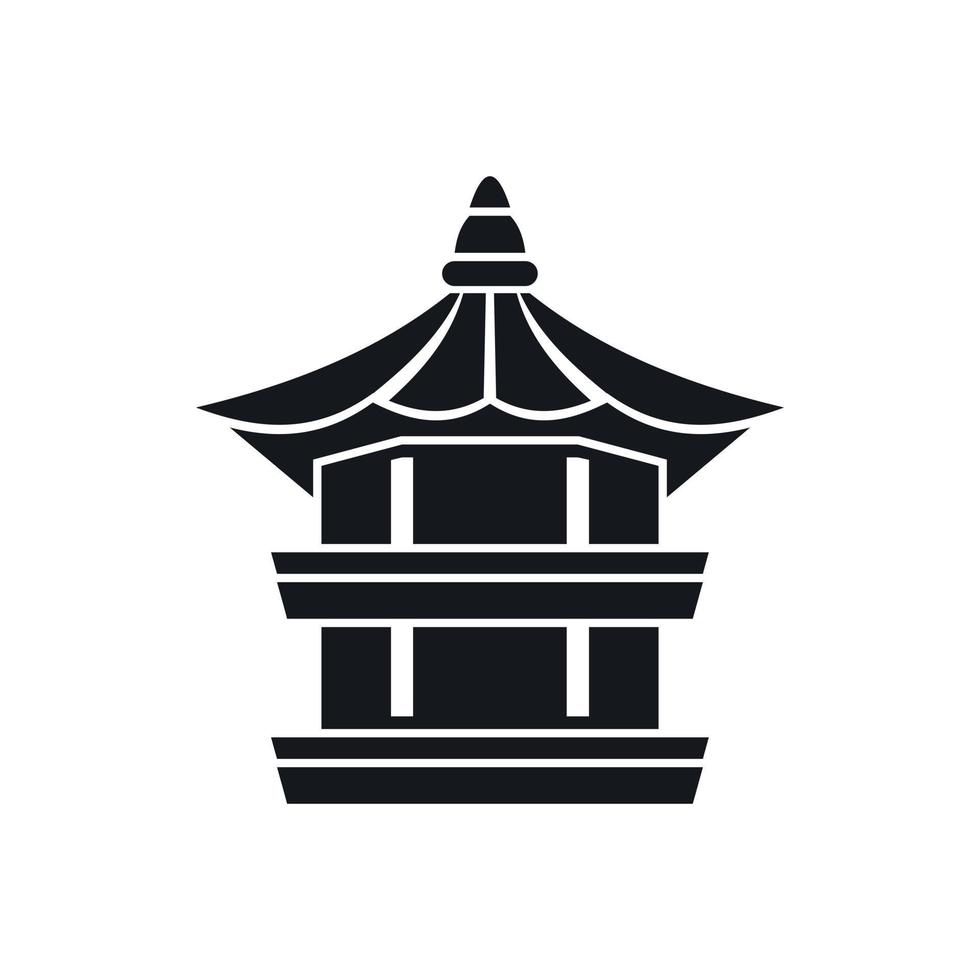 Traditional korean pagoda icon, simple style vector