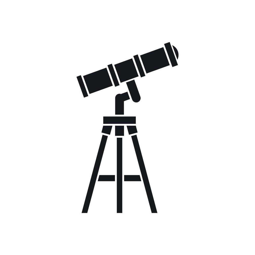 Telescope icon, simple style vector