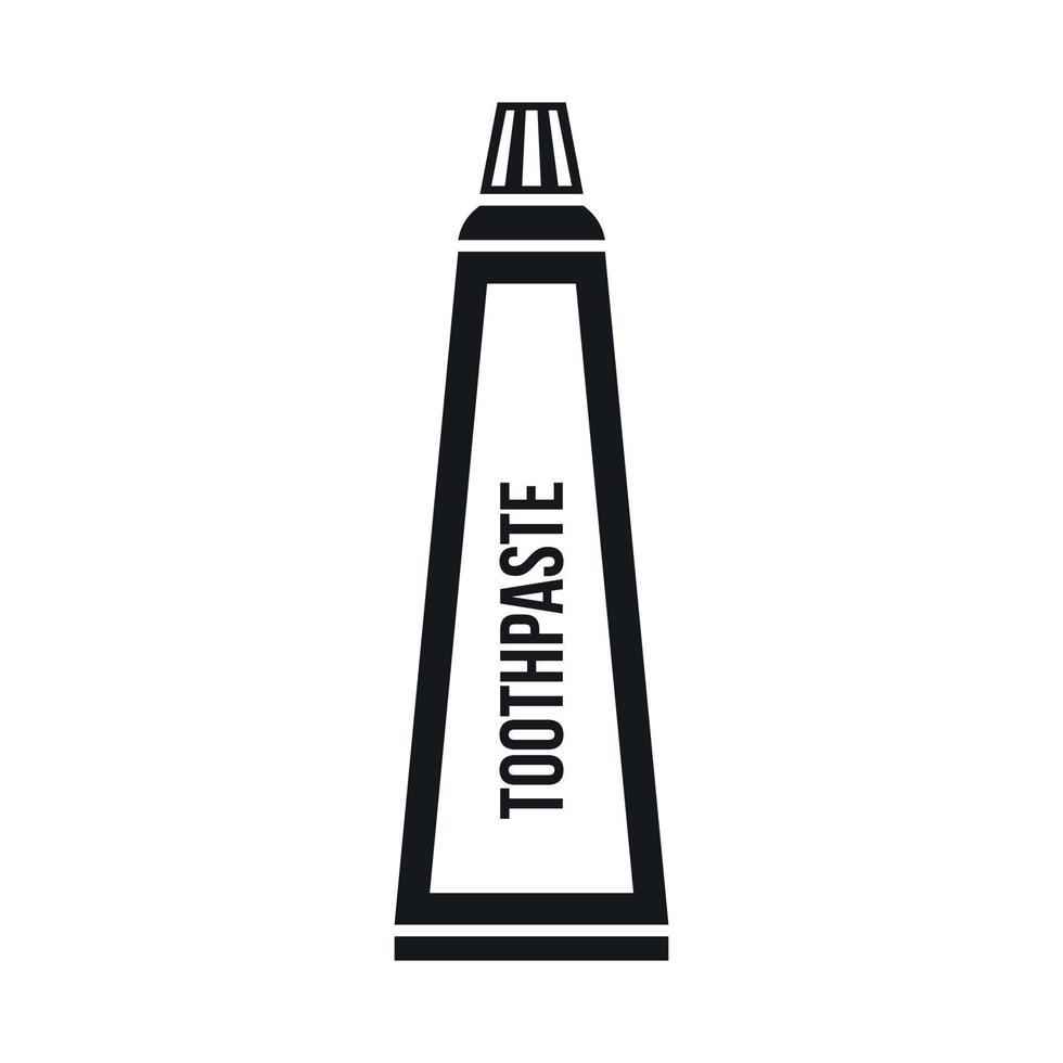 Toothpaste in tube icon, simple style vector
