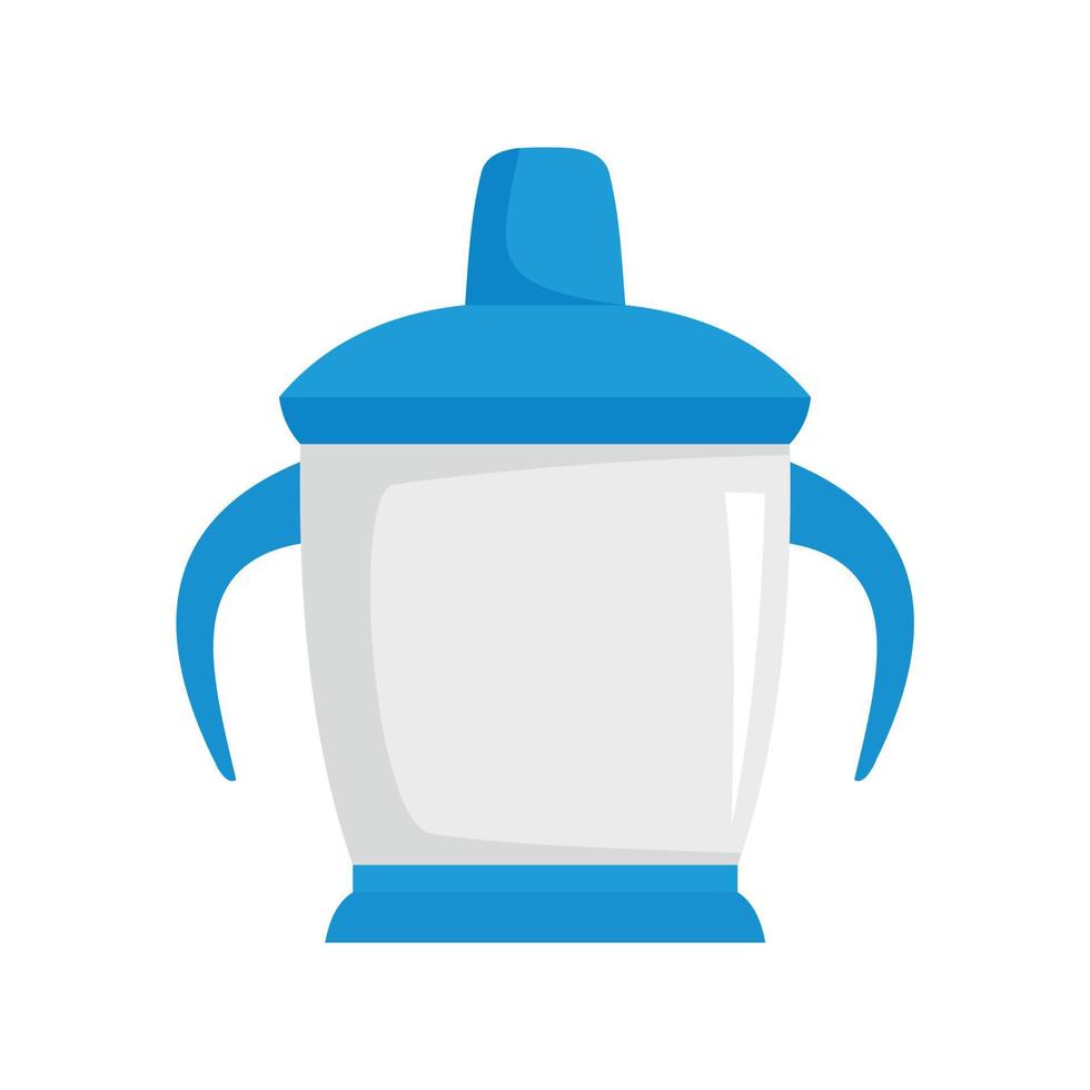 Sippy cup icon, flat style vector