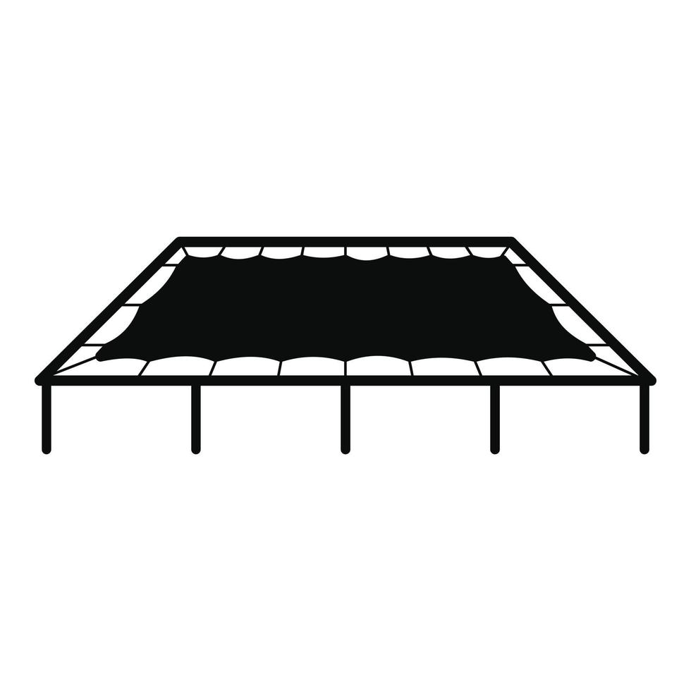 Big trampoline icon, simple style vector