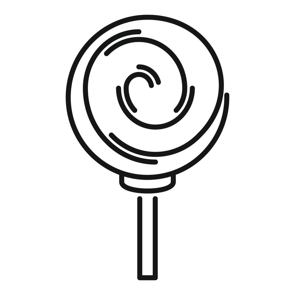 Sugar lollipop icon, outline style vector