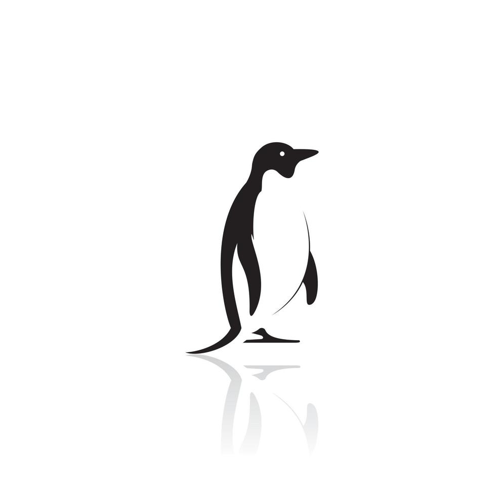 diseño creativo del ejemplo del icono del vector de la plantilla del logotipo del pingüino