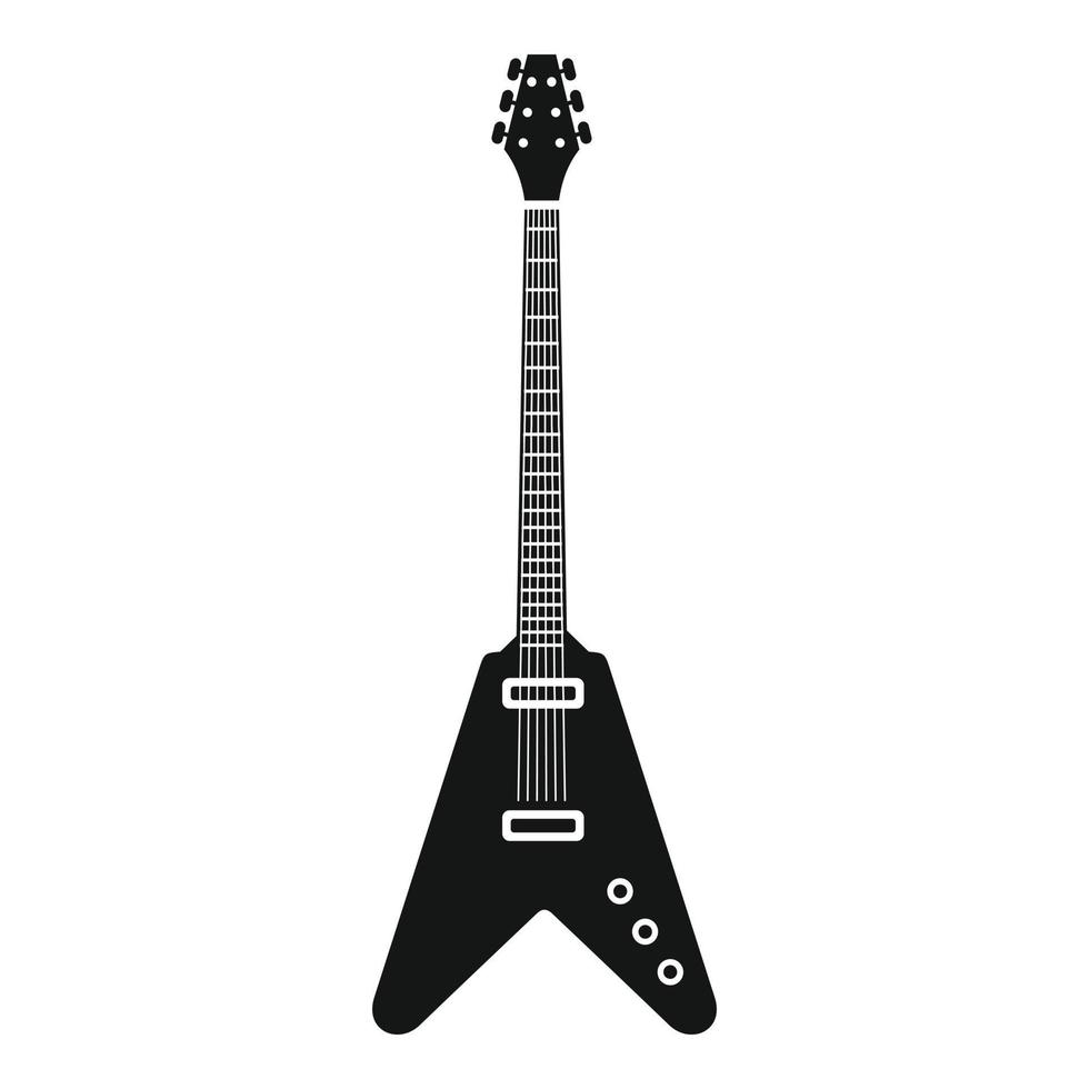 icono de guitarra de rock, estilo simple vector