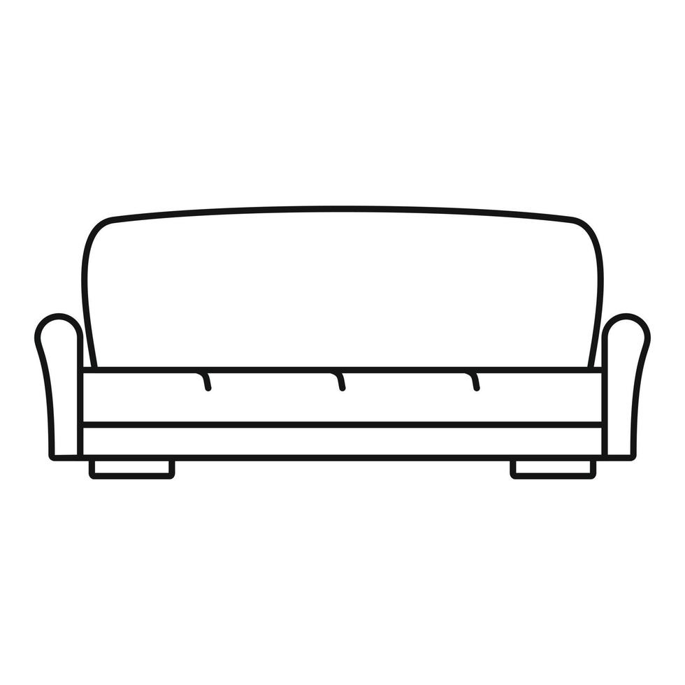 icono de sofá, estilo de esquema vector