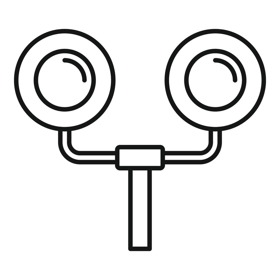Railway traffic lights icon, outline style vector