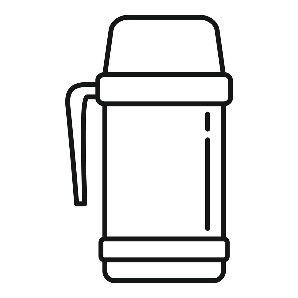 icono de taza aislada al vacío, estilo de esquema vector