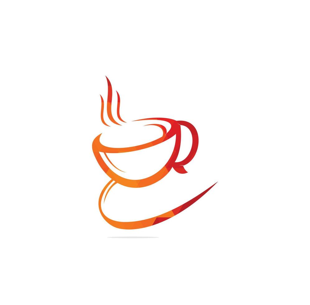Coffee cafe vector logo design. Unique coffee cup icon logo template.