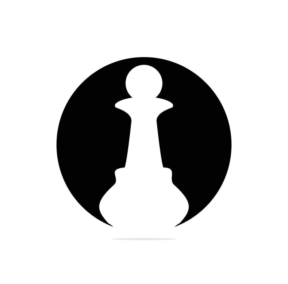 Illustration of chess logo design template vector