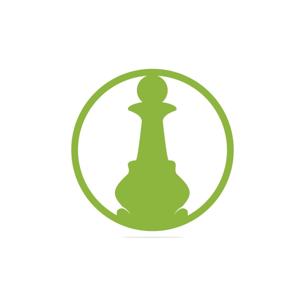 Illustration of chess logo design template vector