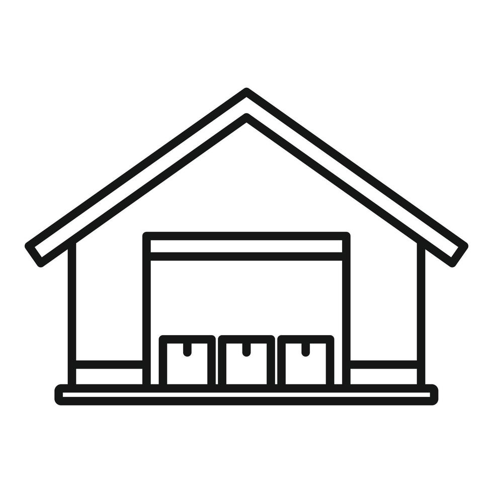 Storage parcel warehouse icon, outline style vector