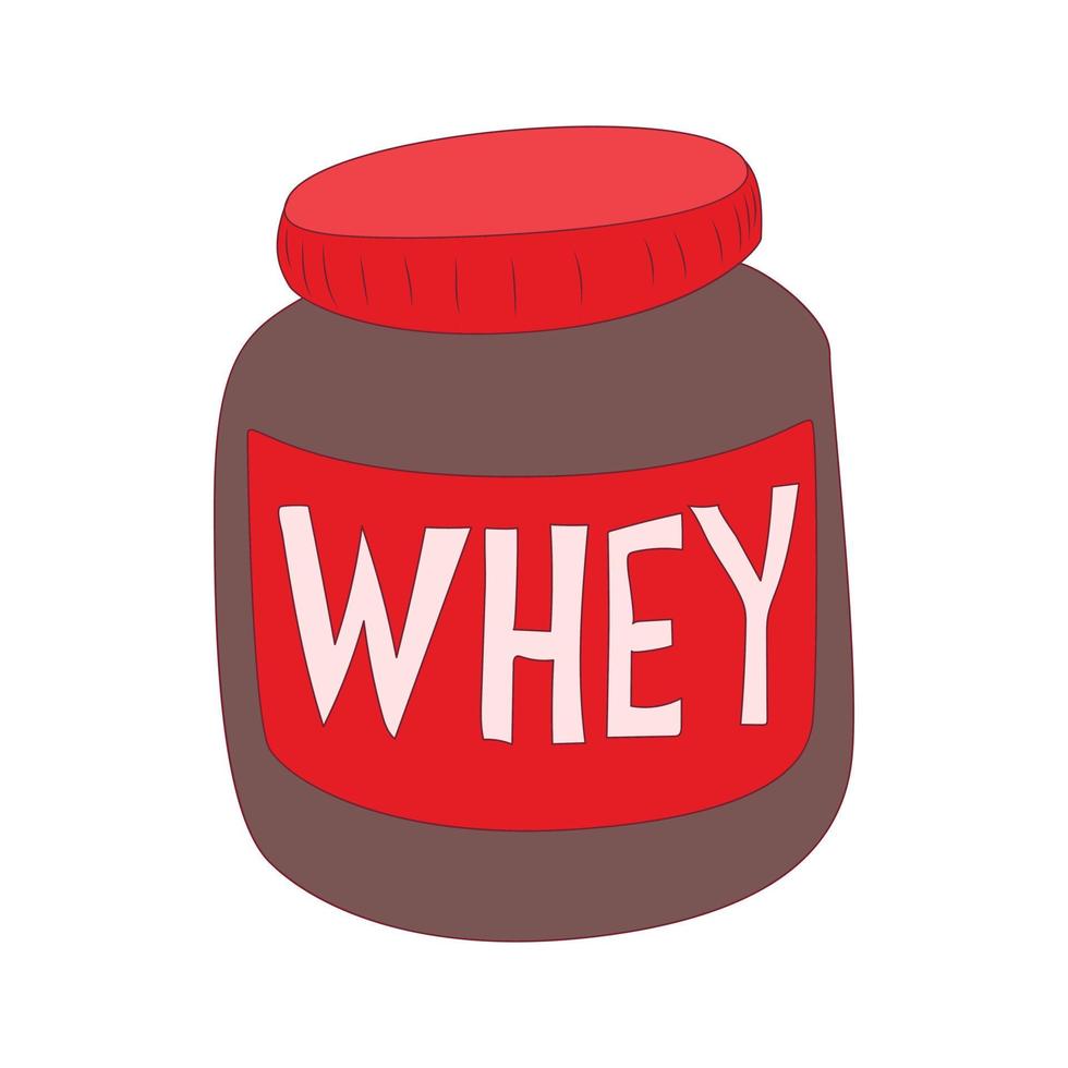 Protein icon, cartoon style vector