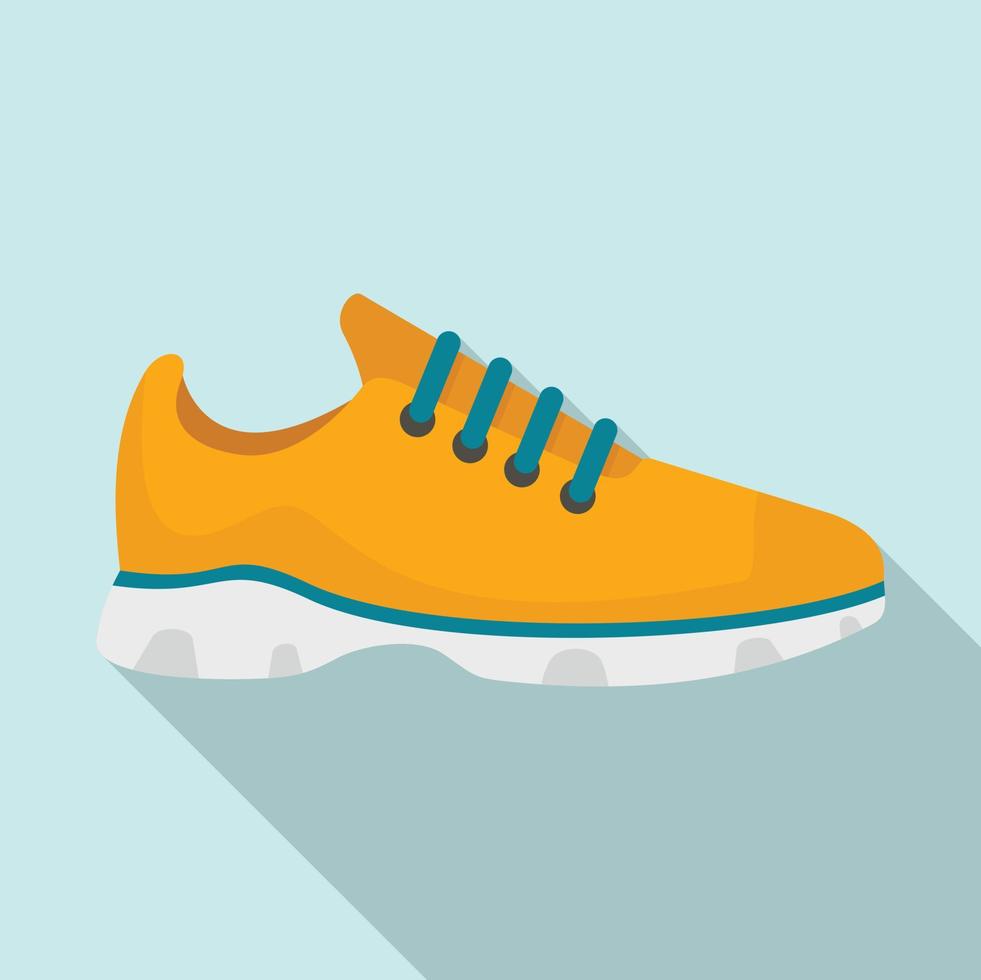 icono de zapatillas deportivas, estilo plano vector