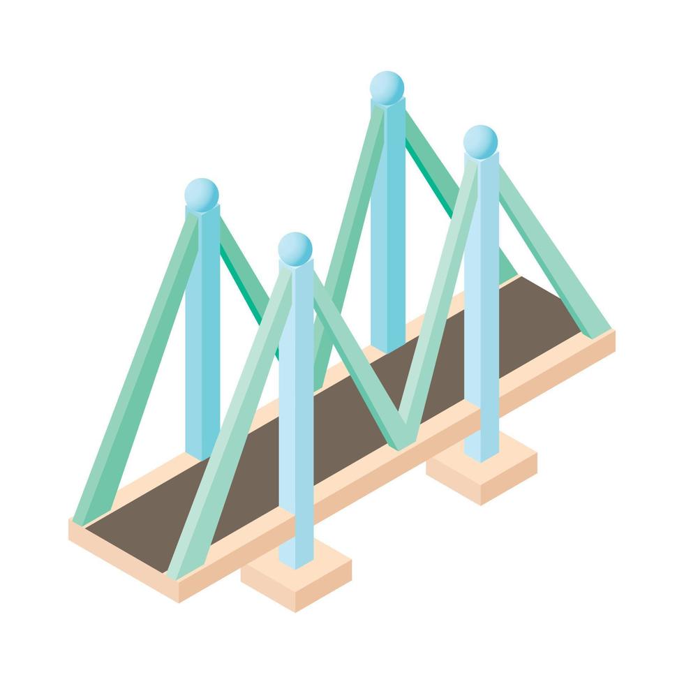 Bridge for cars icon, cartoon style vector