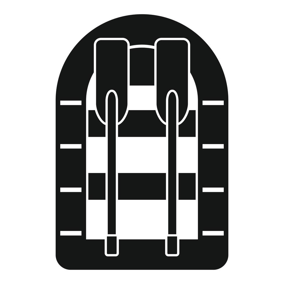 Rubber boat icon, simple style vector