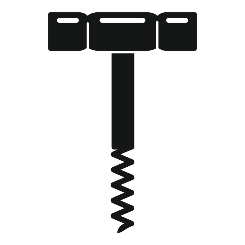 icono de sacacorchos, estilo simple vector