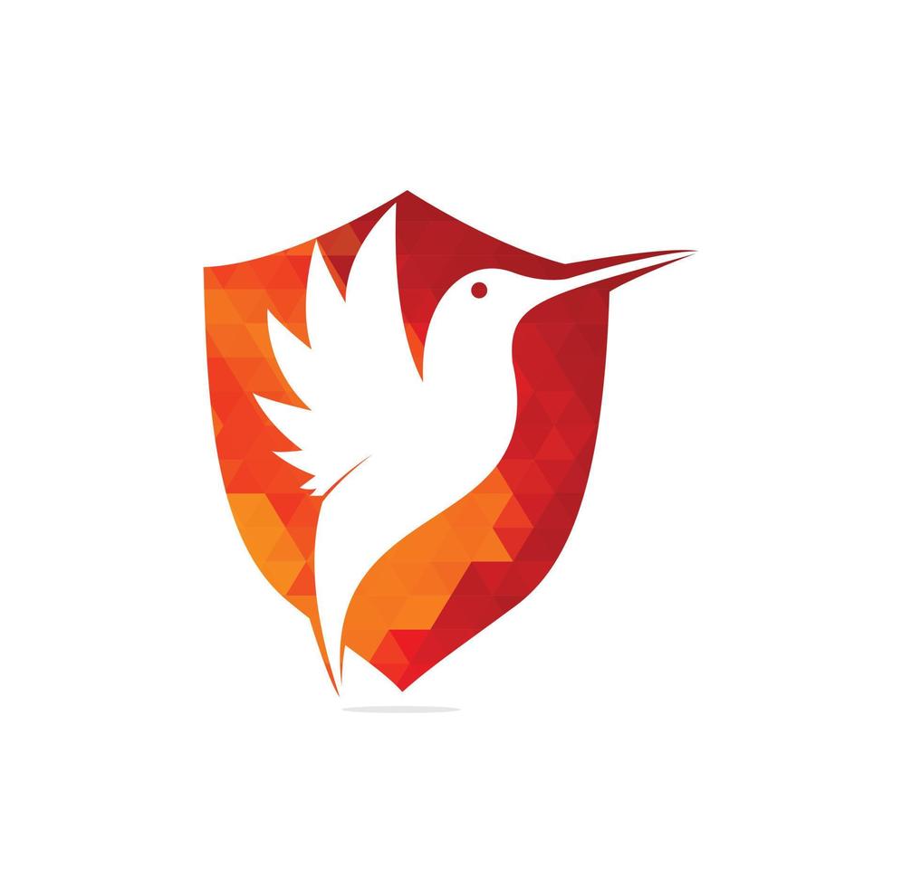 logotipo de pájaro colibri. ilustración vectorial de colibrí volador exótico aislado sobre fondo blanco vector