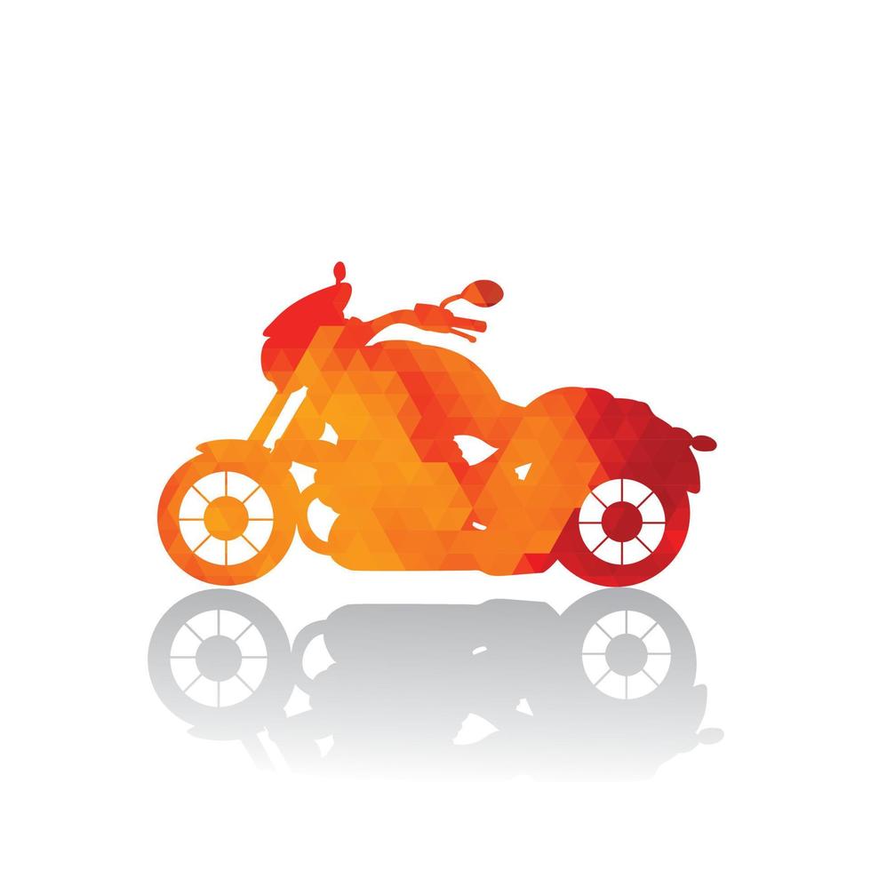 plantilla de vector de diseño de logotipo de icono de moto