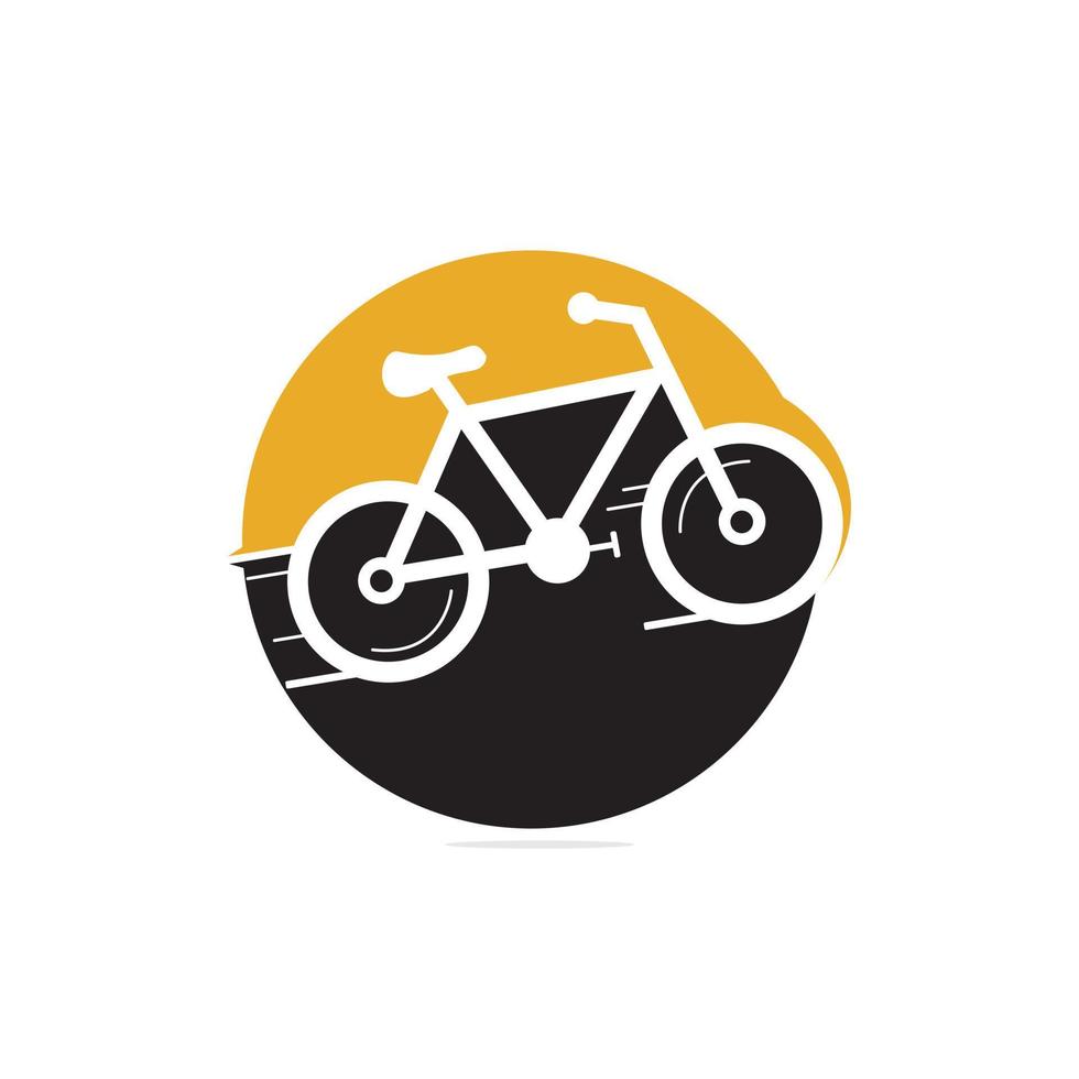 diseño abstracto del logotipo del vector de bicicleta. tienda de bicicletas identidad de marca corporativa.