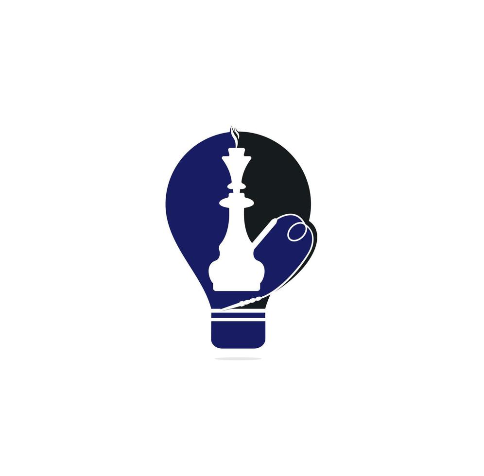 hookah and bulb shape logo. Set of hookah and accessory stock vector illustration.