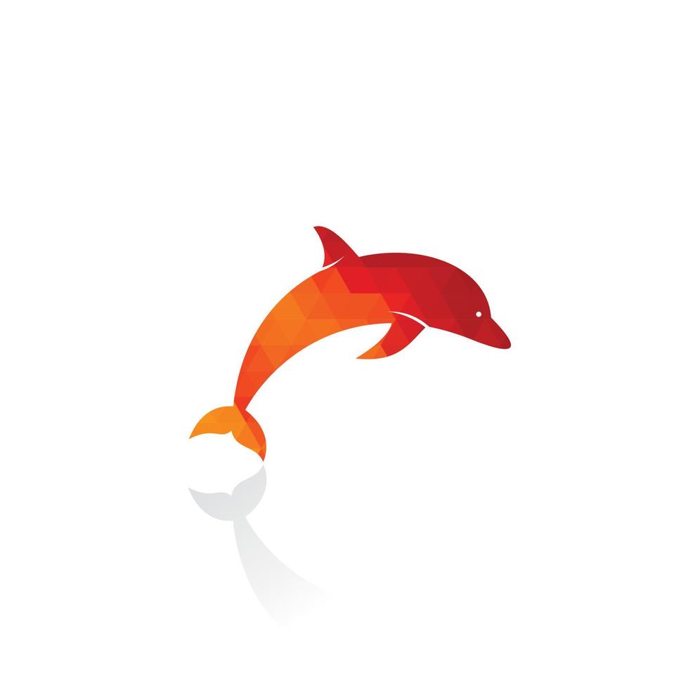 Dolphin vector logo design. Creative dolphin icon vector design template.