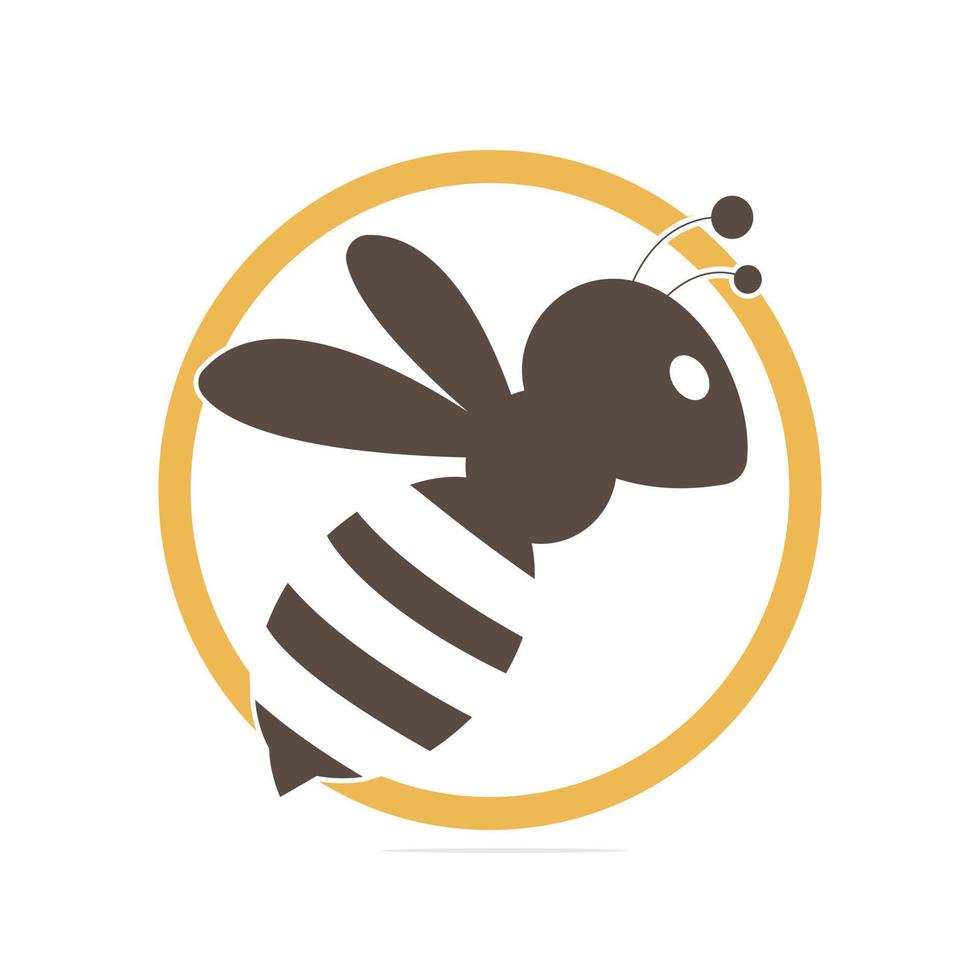 plantilla de diseño de logotipo de abeja de miel para su empresa vector