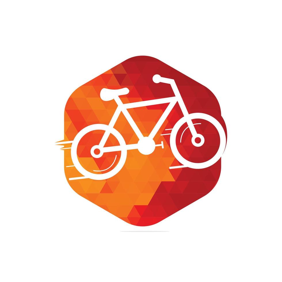 diseño abstracto del logotipo del vector de bicicleta. tienda de bicicletas identidad de marca corporativa.