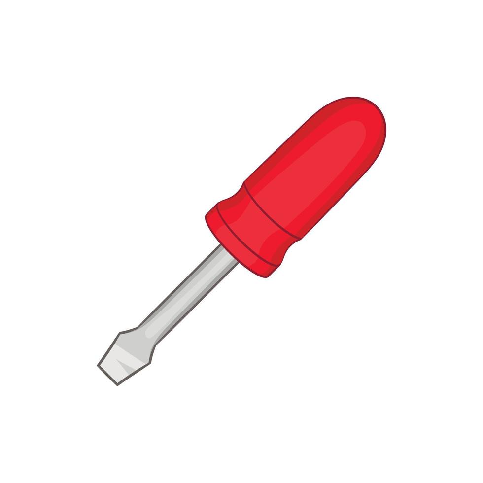 Minus screwdriver icon, cartoon style vector