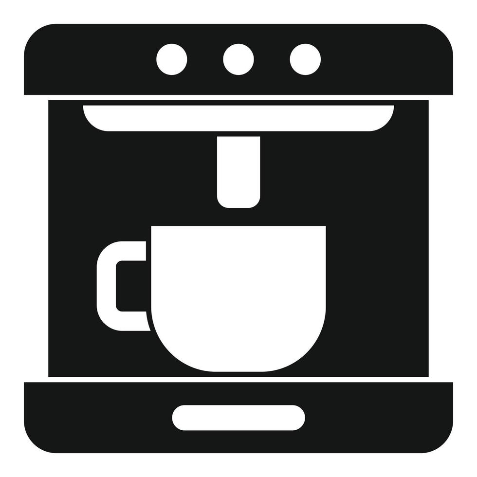 icono de máquina de café moderna, estilo simple vector