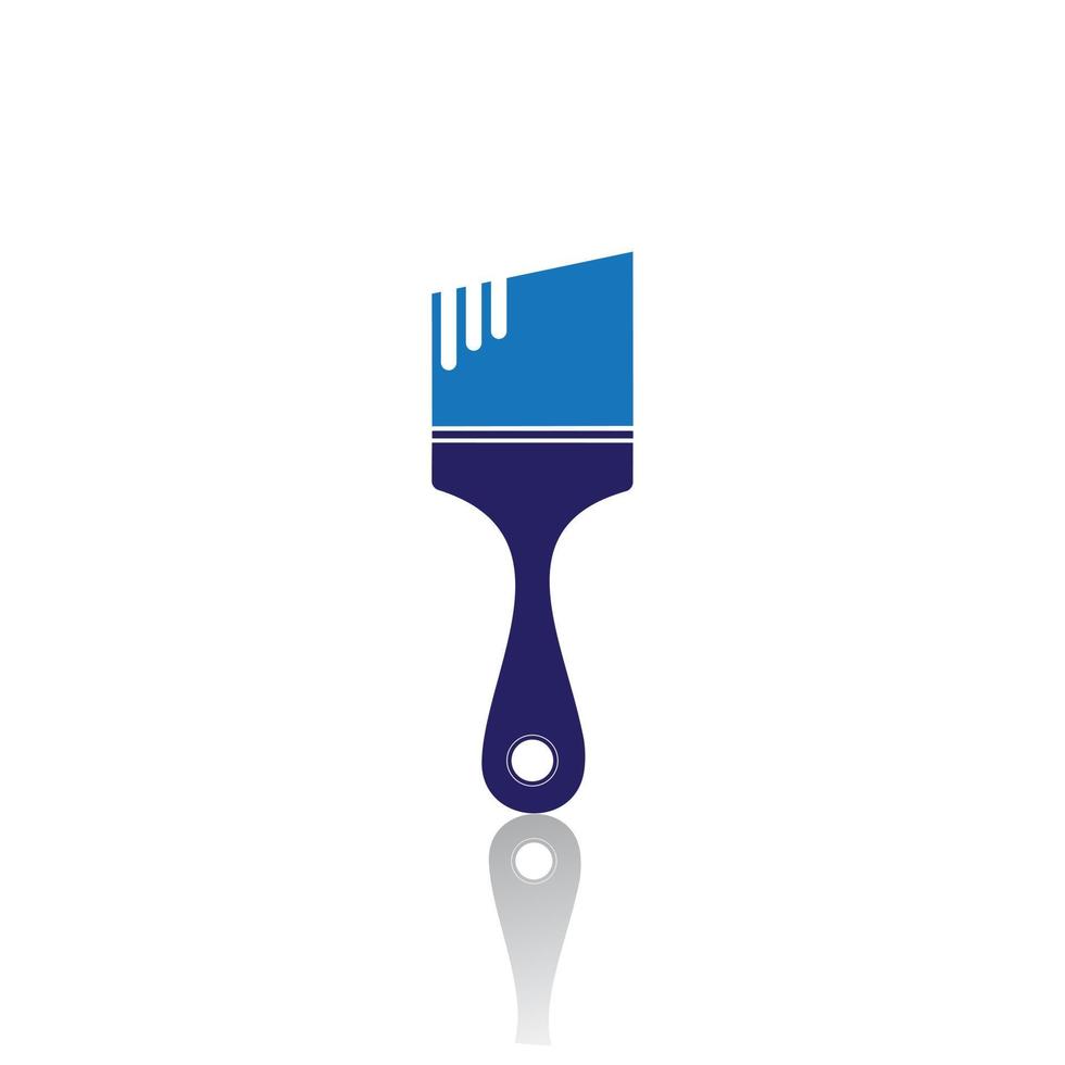 Paint Brush Logo Concept Full Color Template vector