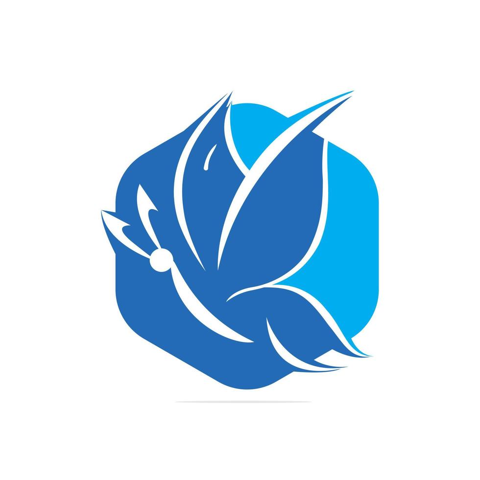 Butterfly vector logo design. Beauty salon vector logo creative illustration.
