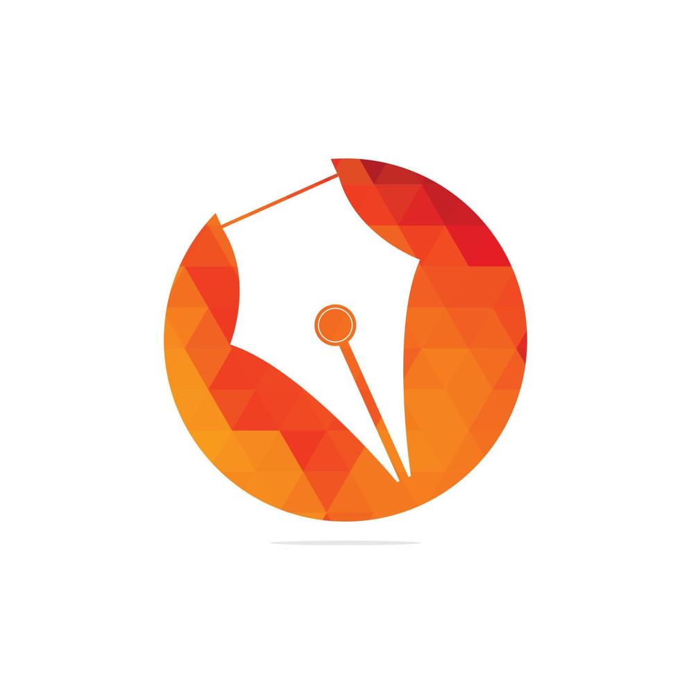 Pen Vector Logo Template Illustration Design.