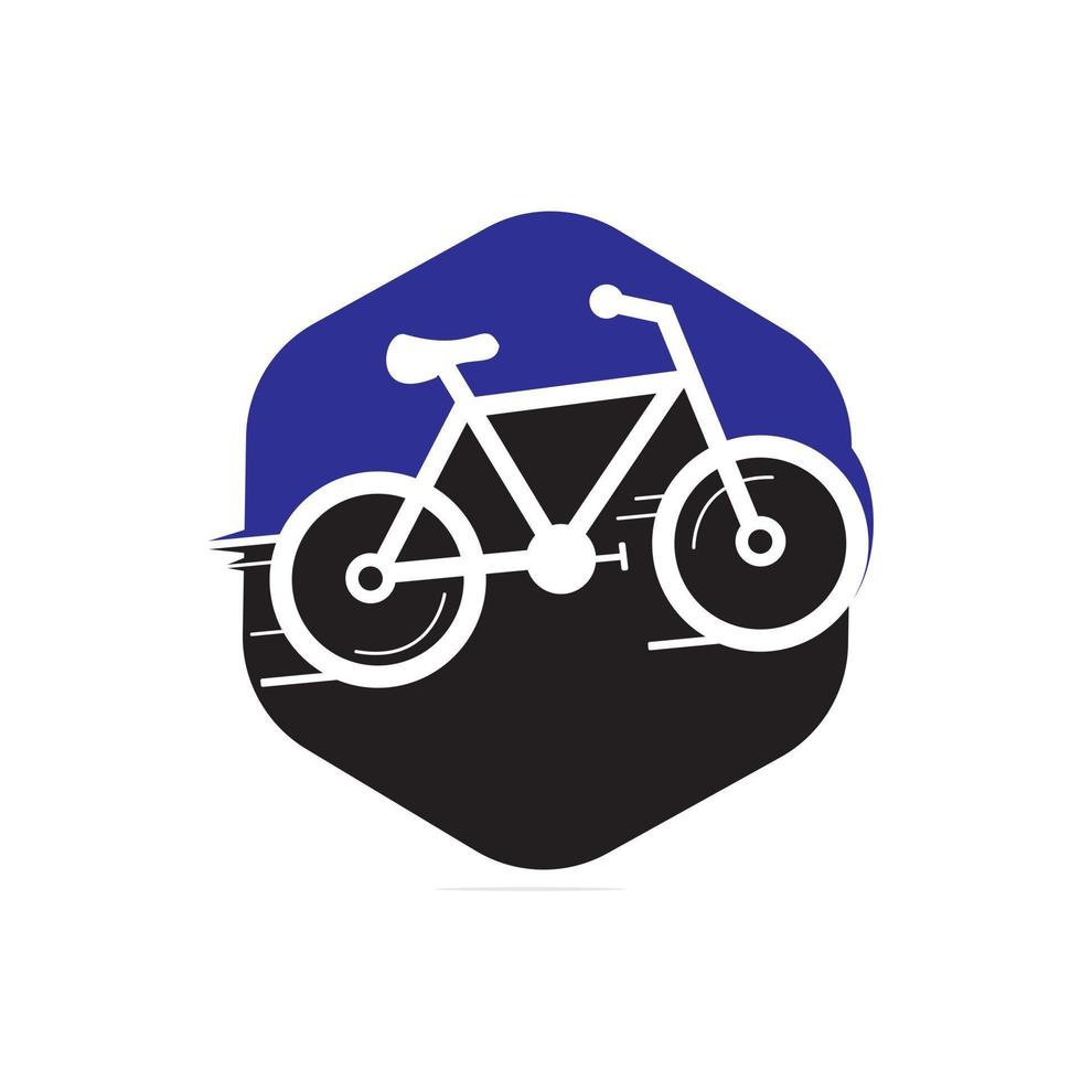 diseño abstracto del logotipo del vector de bicicleta. tienda de bicicletas identidad de marca corporativa.