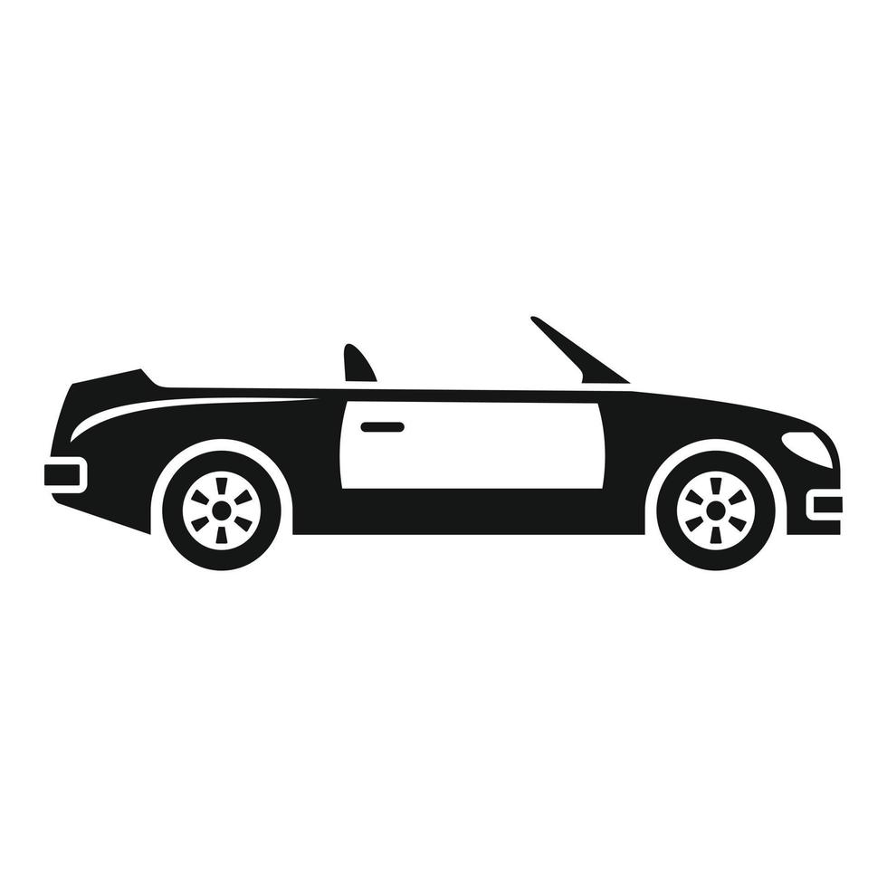 Sport cabriolet icon, simple style vector