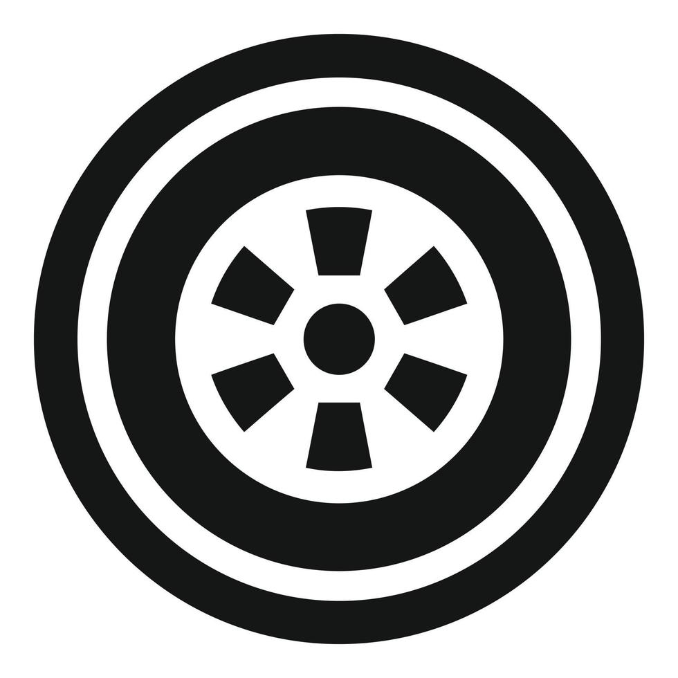 Car wheel icon, simple style vector