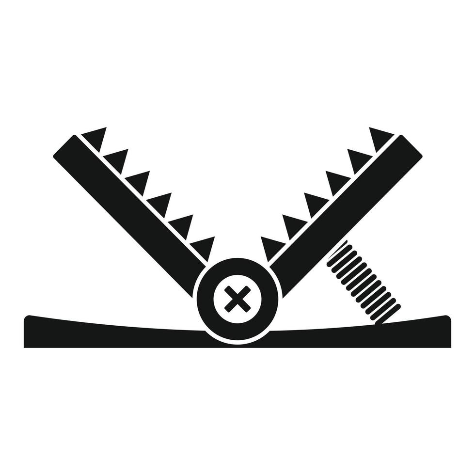 Hunting trap icon, simple style vector