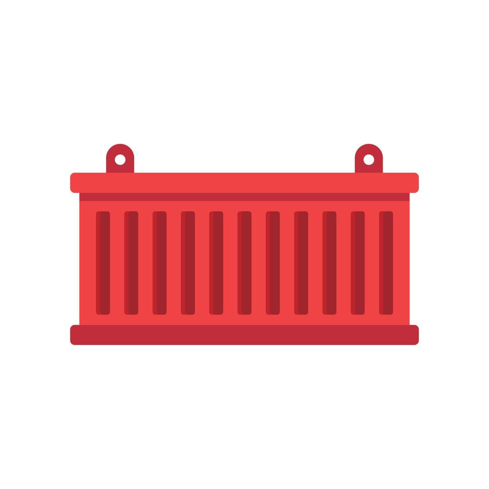 Cargo container icon, flat style vector
