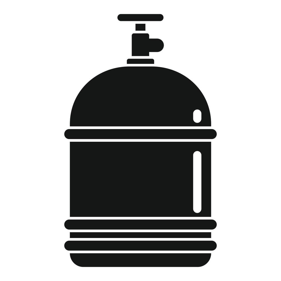 Gas cylinder filling icon, simple style vector