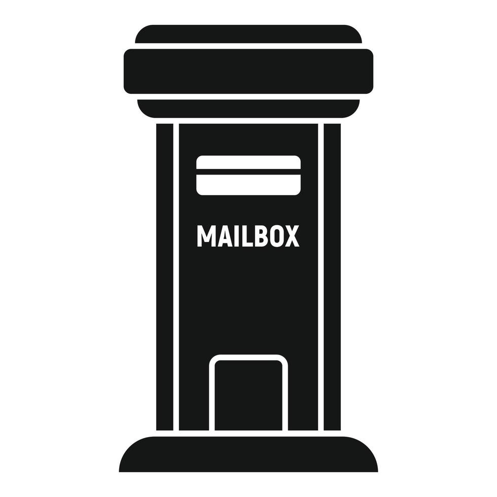 Mailbox container icon, simple style vector