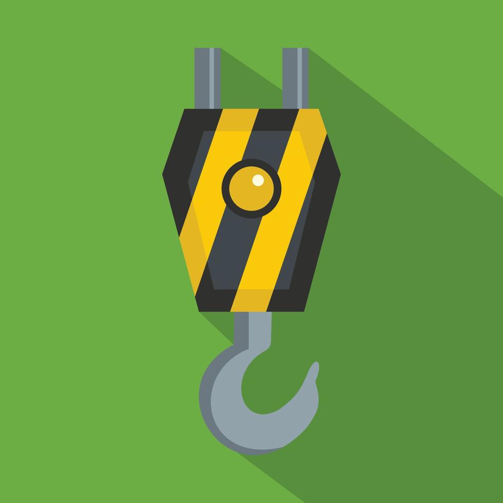 Machinery hook icon, flat style vector