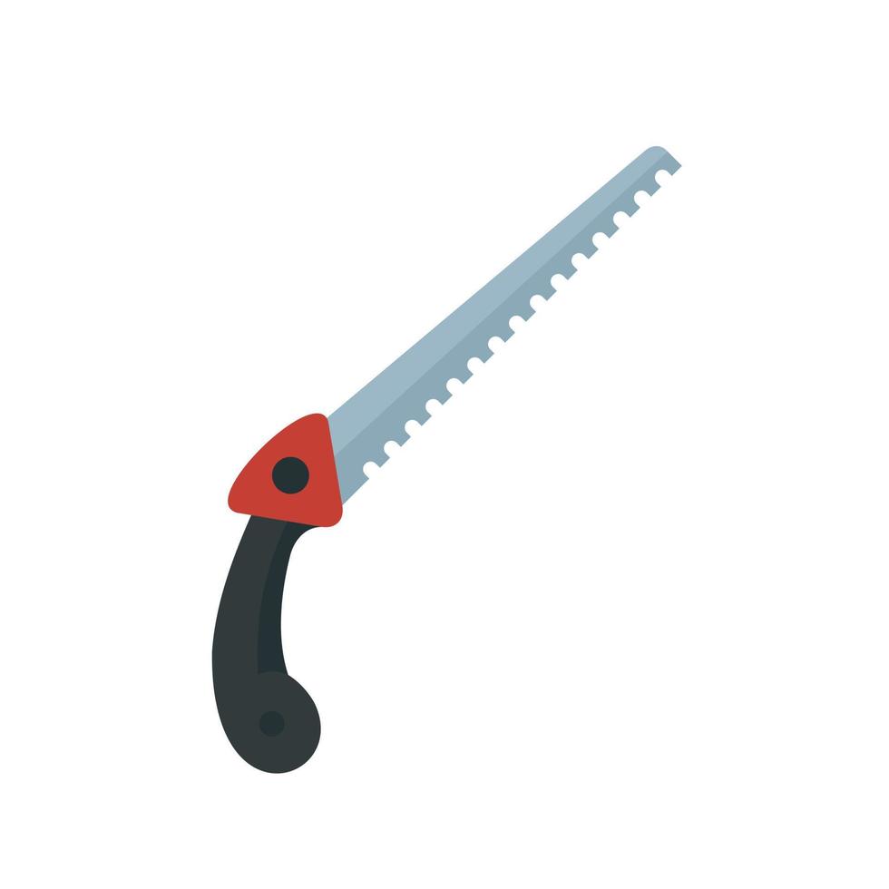 Hand garden saw icon, flat style vector