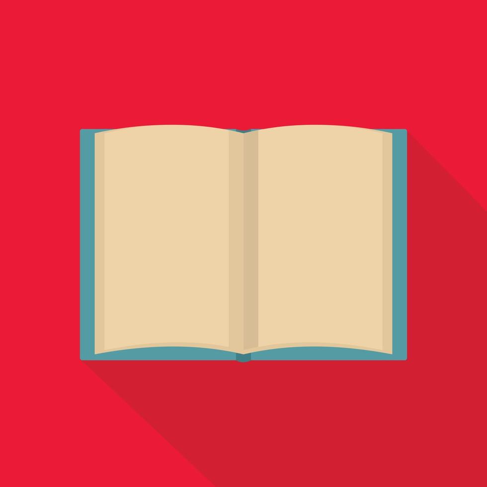 Book novel icon, flat style vector