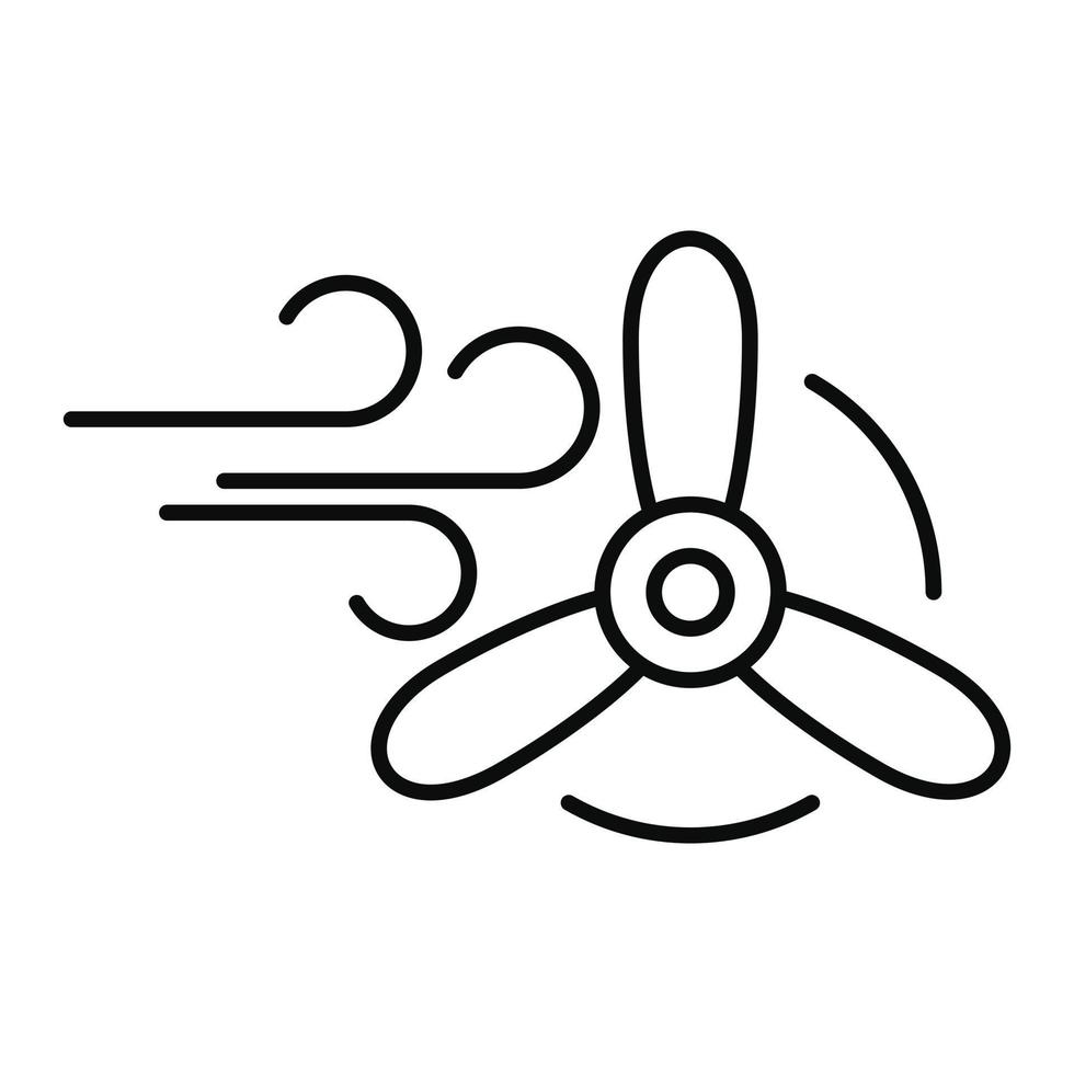 Wind eco energy icon, outline style vector