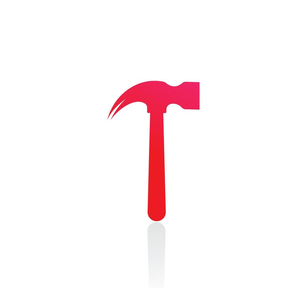 Hammer Vector Logo Template Illustration Design.